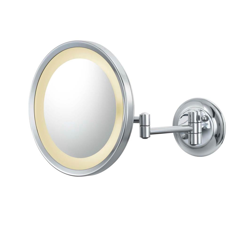 Fixtures, Etc.AptationsRound Magnified Mirror With Switchable Light Color in Brushed Nickel
