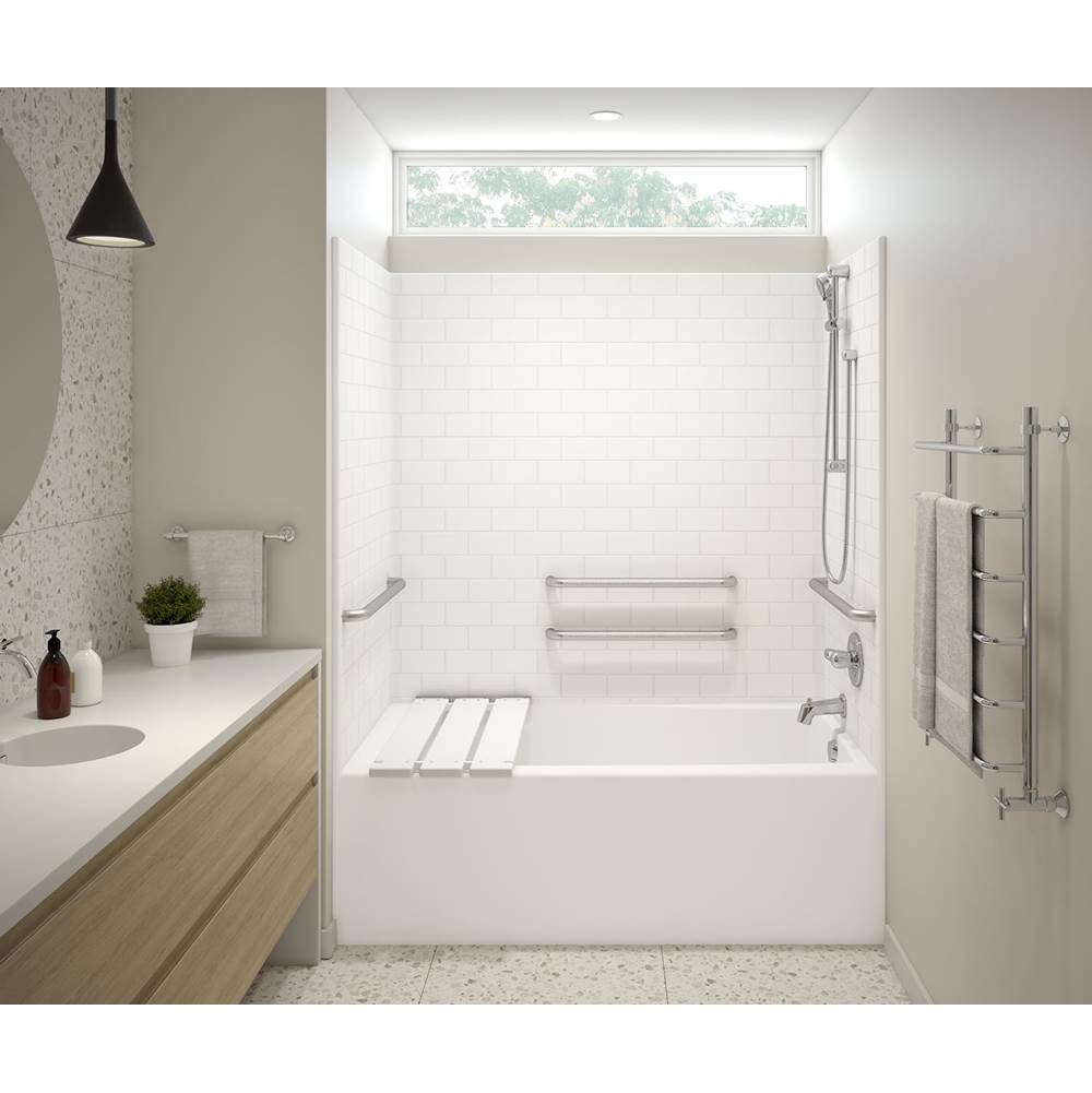 Fixtures, Etc.AkerF6030STTM AcrylX Alcove Right-Hand Drain One-Piece Tub Shower in White