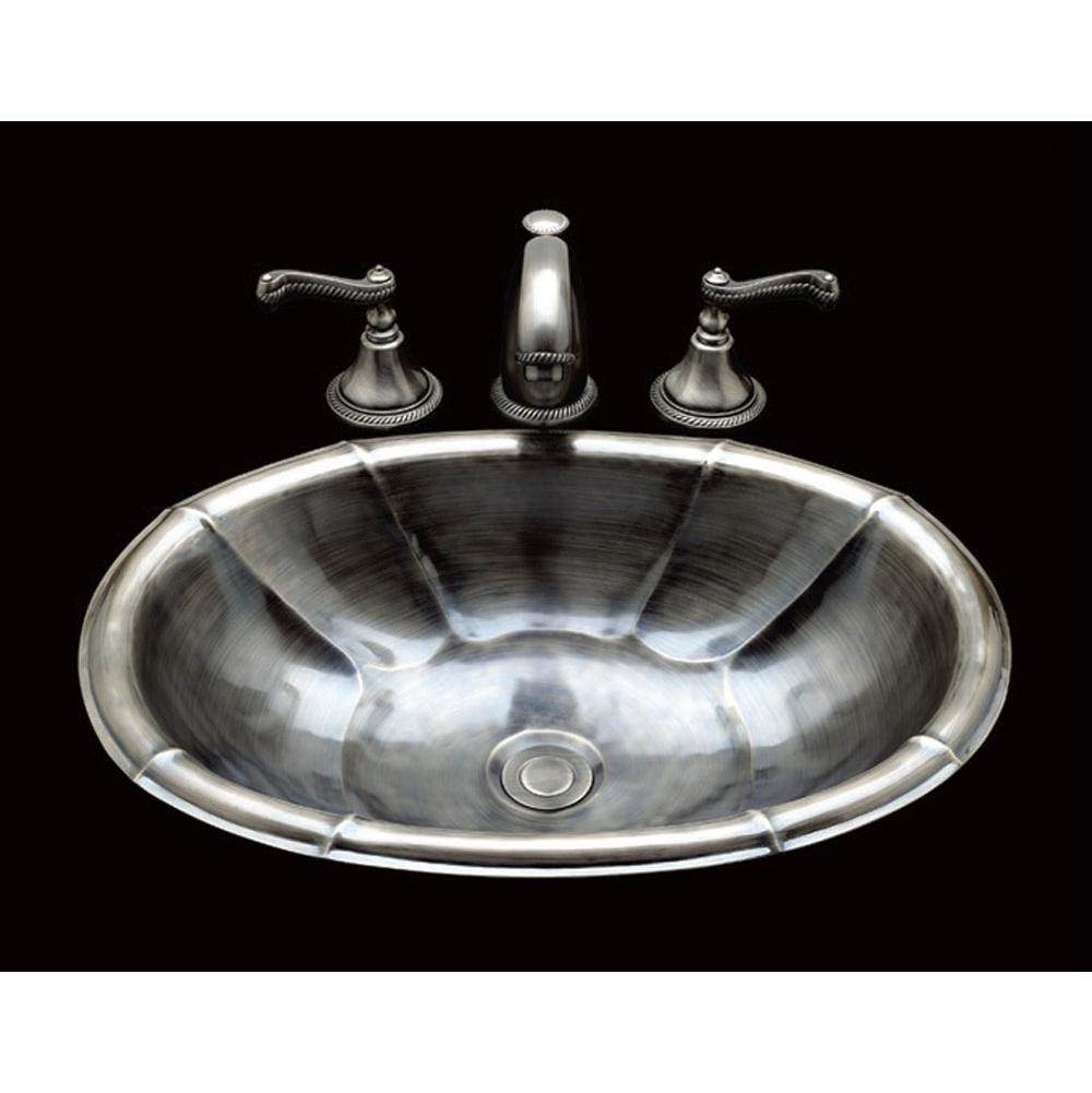 Fixtures, Etc.AlnoSmall Oval Lavatory, Dauphin Pattern, Drop In