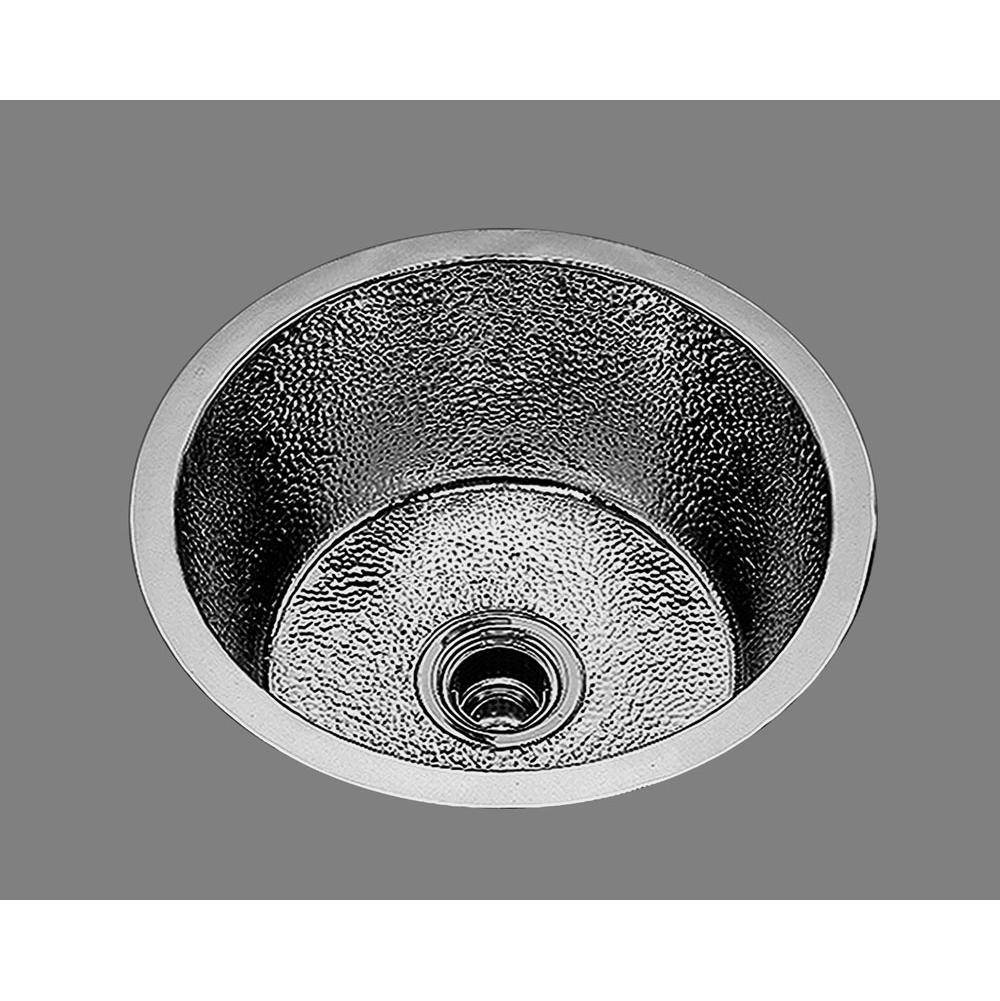 Fixtures, Etc.AlnoLarge Round Prep/Bar Sink. Hammertone Pattern, Undermount and Drop In