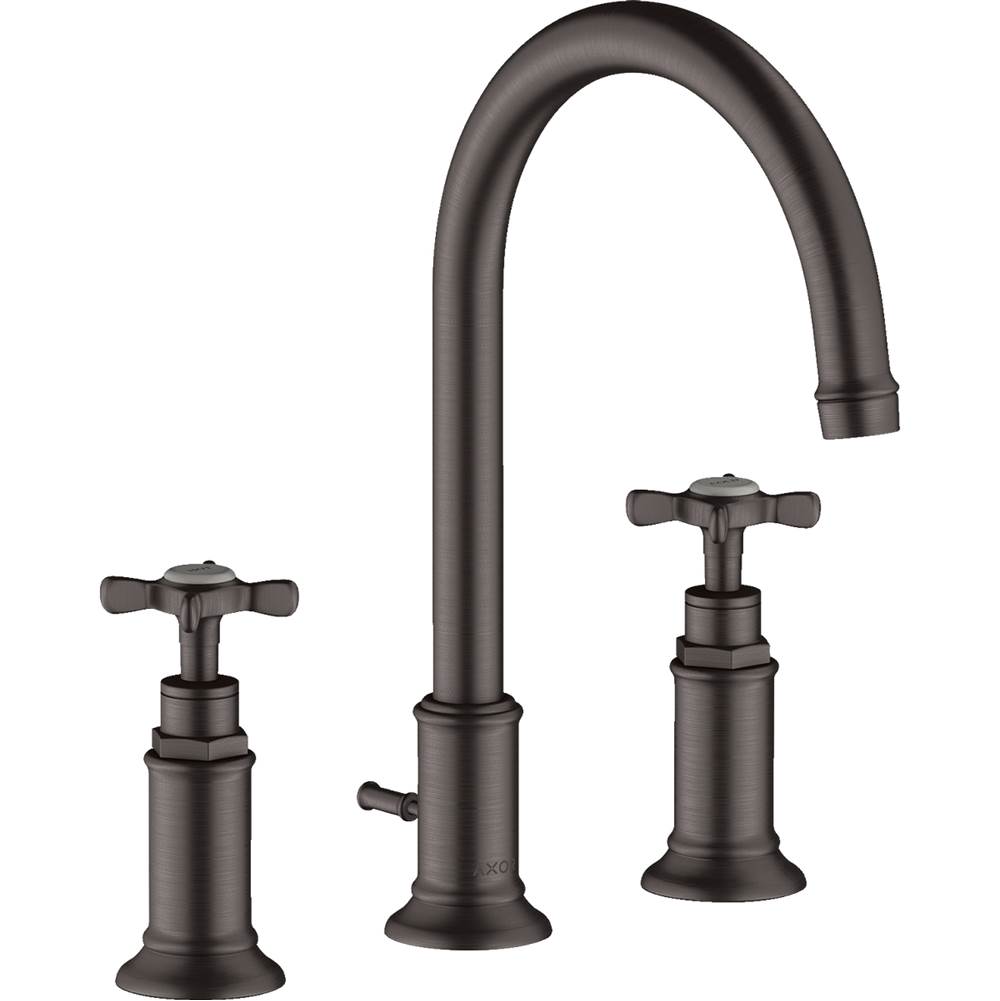 Fixtures, Etc.AxorMontreux Widespread Faucet 180 with Cross Handles and Pop-Up Drain, 1.2 GPM in Brushed Black Chrome