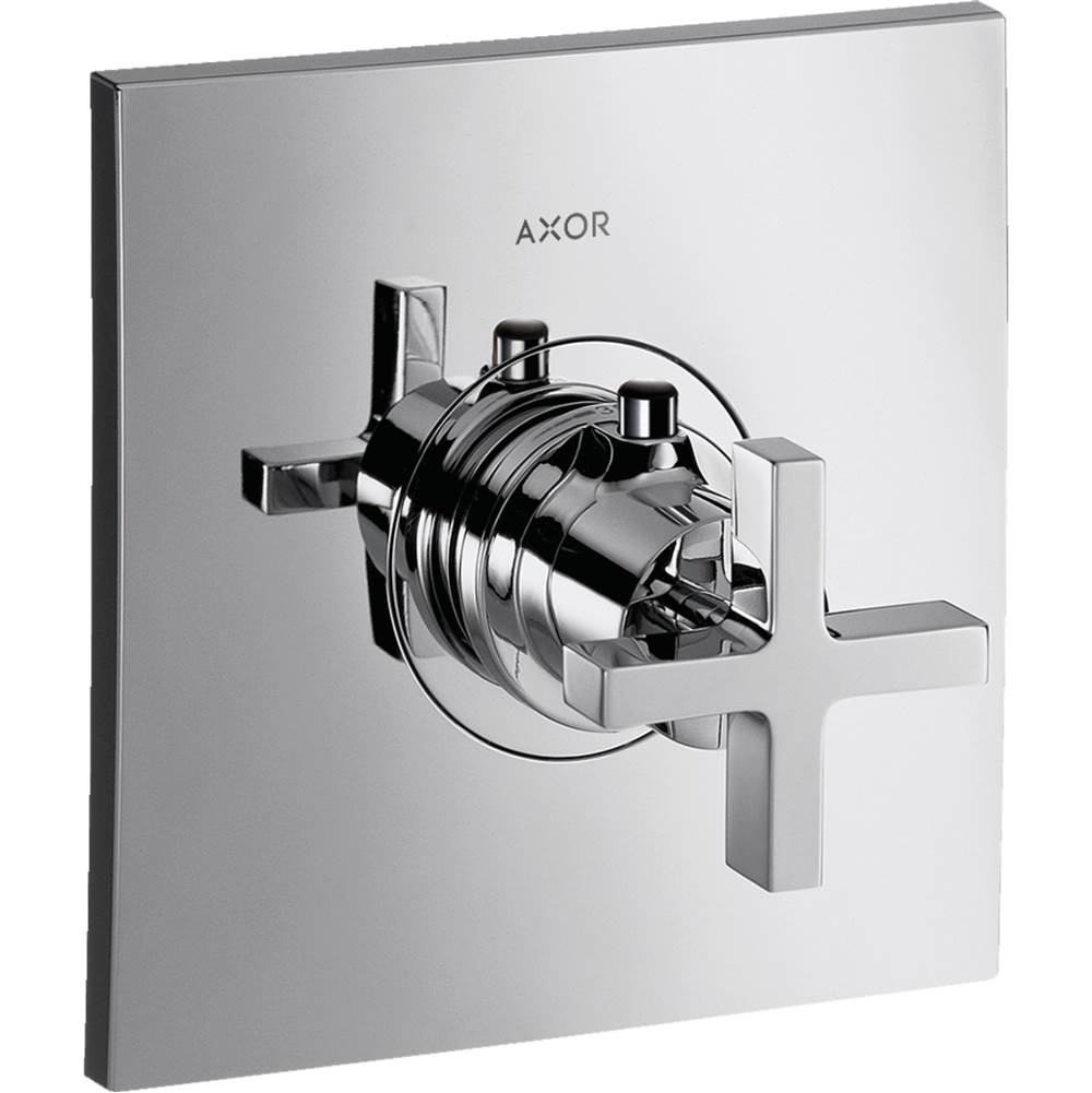 Fixtures, Etc.AxorCitterio Thermostatic Trim HighFlow with Cross Handle in Brushed Gold Optic