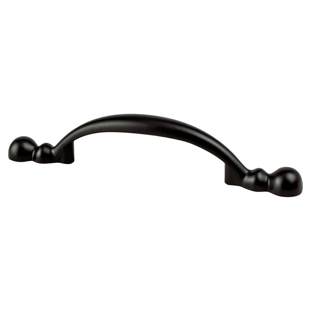 Fixtures, Etc.BerensonTraditional Advantage Four 3 inch CC Matte Black Rounded End Pull