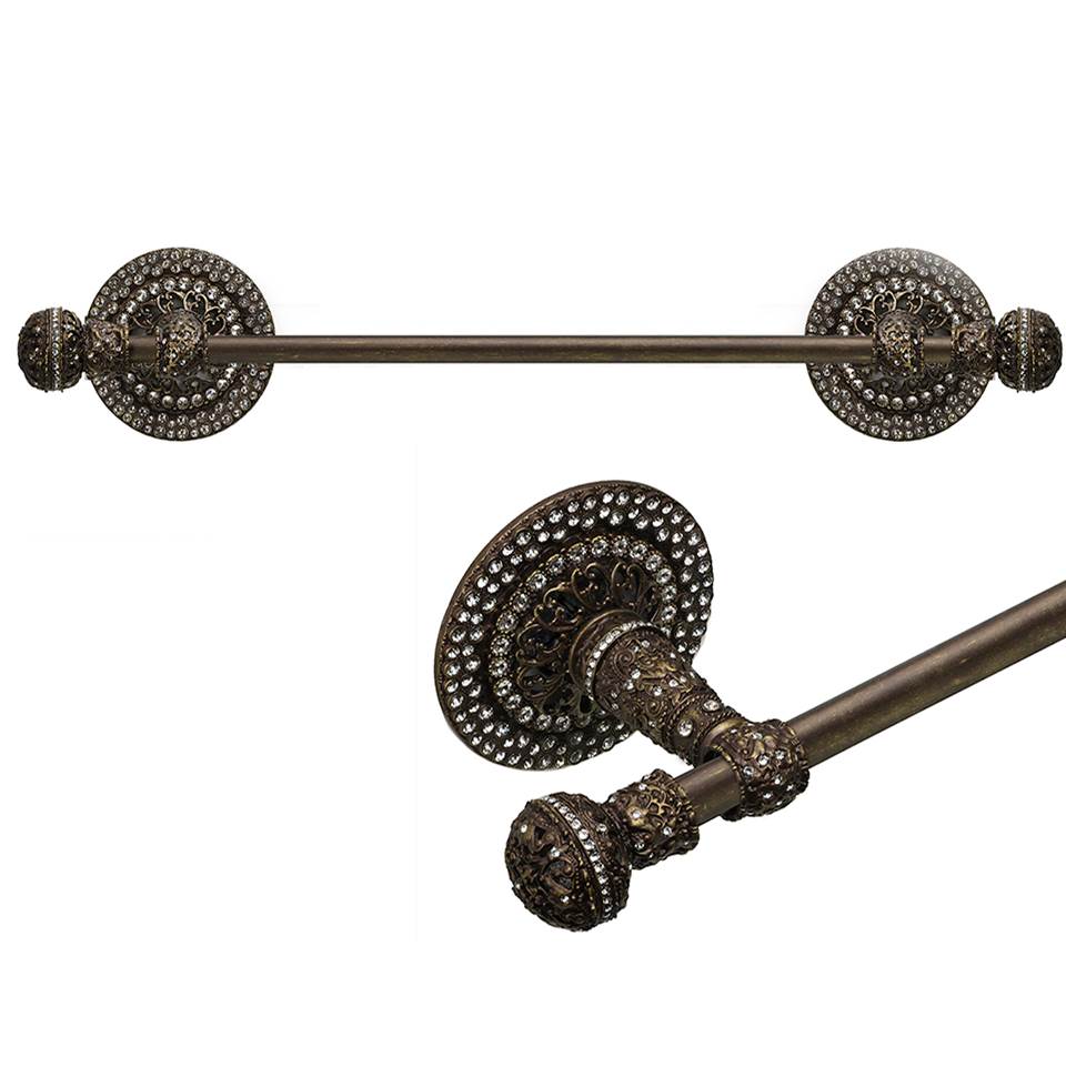 Fixtures, Etc.Carpe Diem HardwareJuliane Grace Ii 16'' O.C. (Approximately) Towel Bar With 417 Swarovski Clear Crystals With 5/8'' Smooth Center