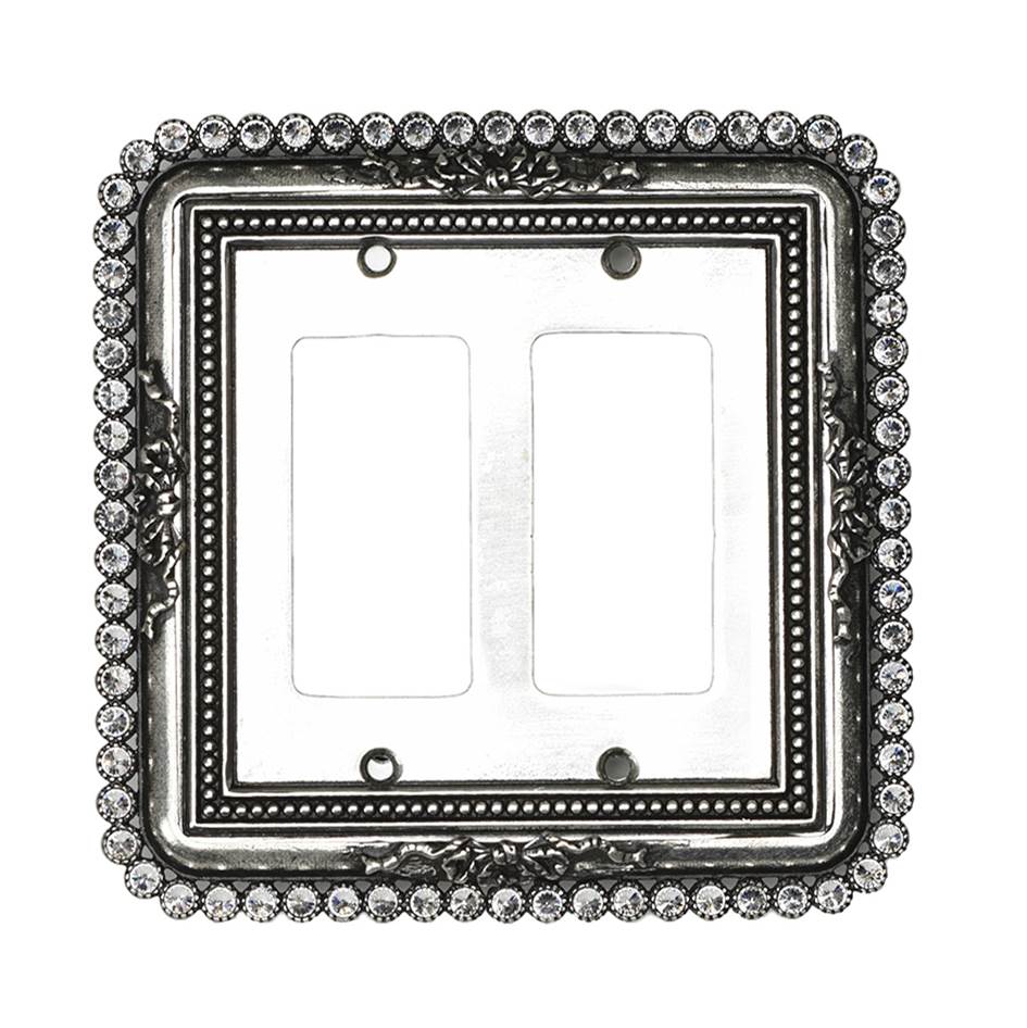 Fixtures, Etc.Carpe Diem HardwareCarpe Diem 5104-9C Cache Chalice Double Rocker/Gfi Switchplate With 74 Swarovski Crystals