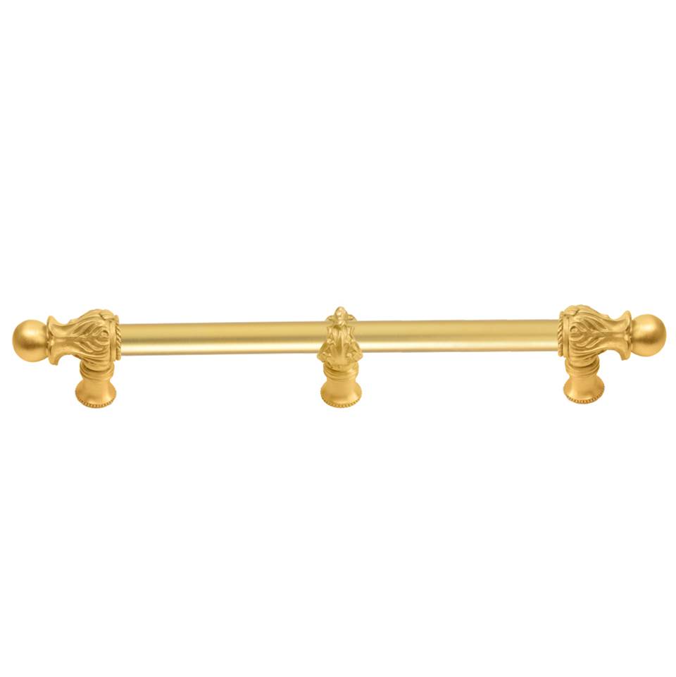 Fixtures, Etc.Carpe Diem HardwareAcanthus 18'' O.C. (Approx.) With 5/8'' Smooth Center and Center Brace Long Pull Romanesque Style In Gilded Mercury.