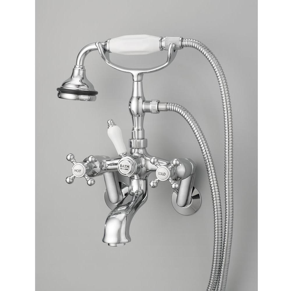 Fixtures, Etc.Cheviot Products5100 SERIES Wall-Mount Tub Filler - Cross Handles - Porcelain Accents