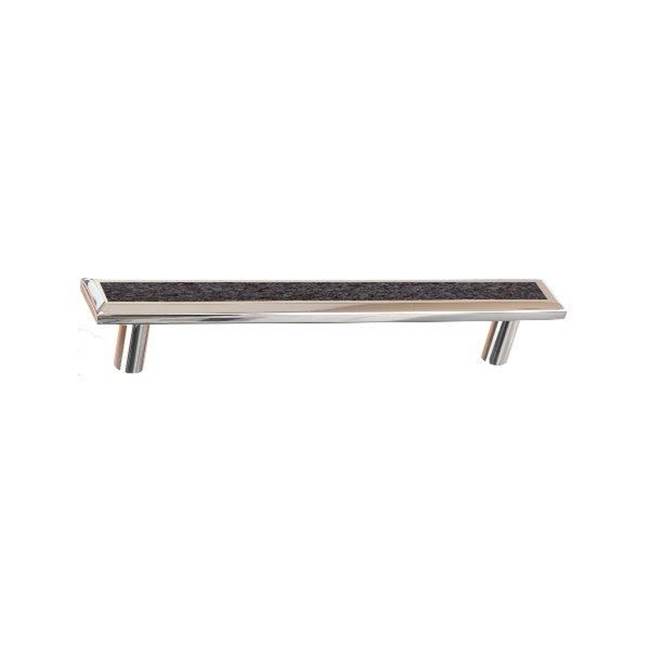 Fixtures, Etc.Colonial BronzeLeather Accented Rectangular, Beveled Appliance Pull, Door Pull, Shower Door Pull With Straight Posts, French Gold x Royal Hide Dead White Leather