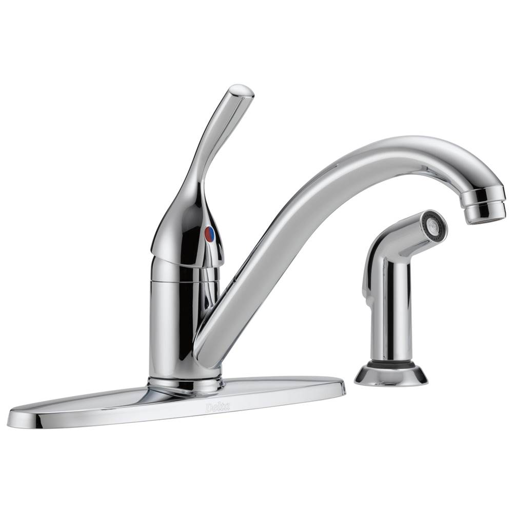 Fixtures, Etc.Delta Faucet134 / 100 / 300 / 400 Series Single Handle Kitchen Faucet with Spray