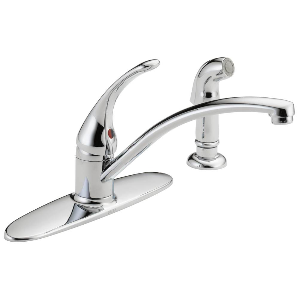Fixtures, Etc.Delta FaucetFoundations® Single Handle Kitchen Faucet with Spray
