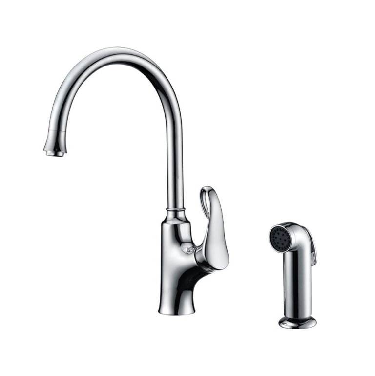 Fixtures, Etc.DawnDawn® Single-lever kitchen faucet with side-spray, Chrome