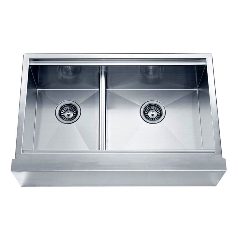 Fixtures, Etc.DawnDawn® Undermount Double Bowl with Straight Apron Front Sink (Small Bowl on Left)