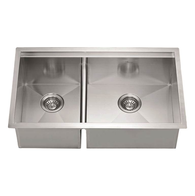 Fixtures, Etc.DawnDawn® Undermount Double Bowl Square Sink (Small Bowl on Left)