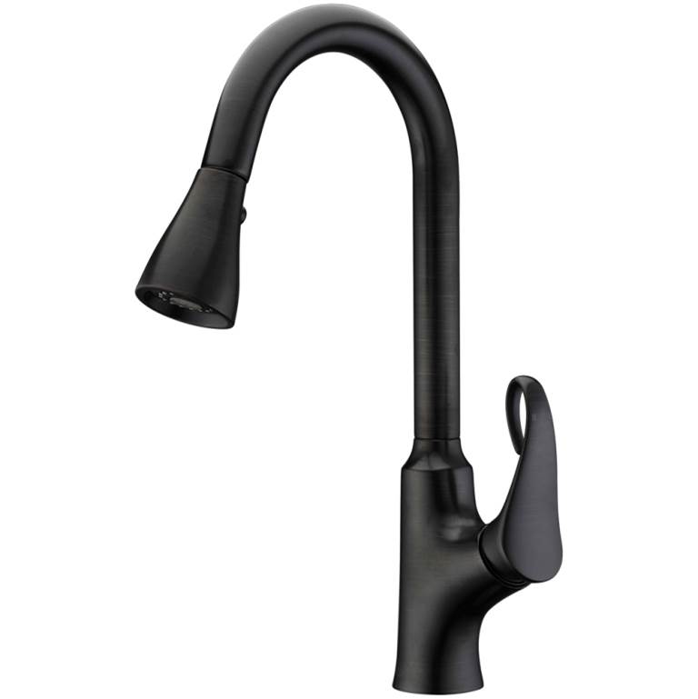 Fixtures, Etc.DawnDawn® Single-lever pull-out kitchen faucet, Dark Brown Finished
