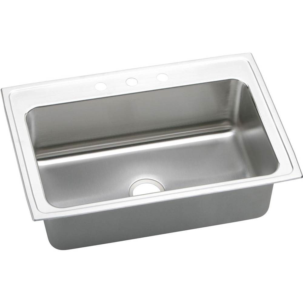 Fixtures, Etc.ElkayLustertone Classic Stainless Steel 33'' x 22'' x 10-1/8'', Single Bowl Drop-in Sink with Quick-clip
