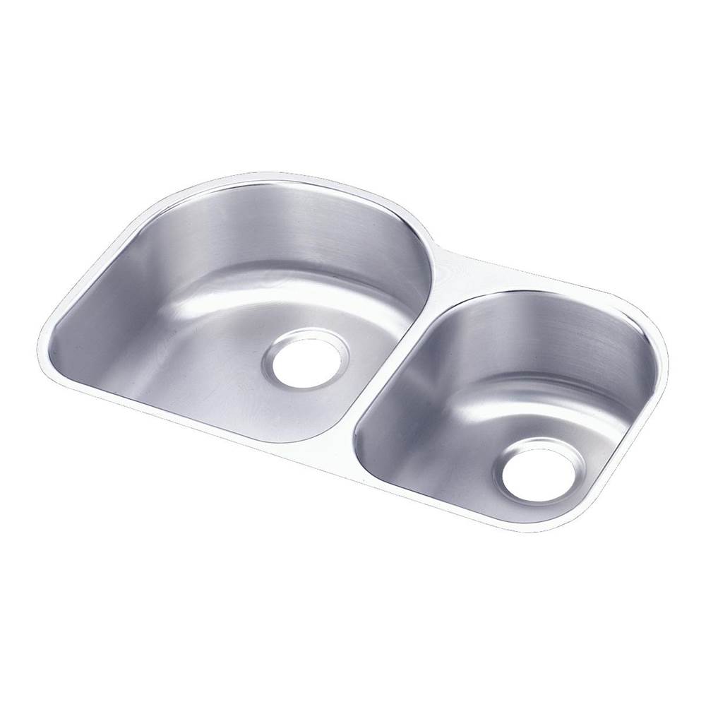 Fixtures, Etc.ElkayLustertone Classic Stainless Steel 31-1/4'' x 20'' x 7-1/2'', Offset 60/40 Double Bowl Undermount Sink