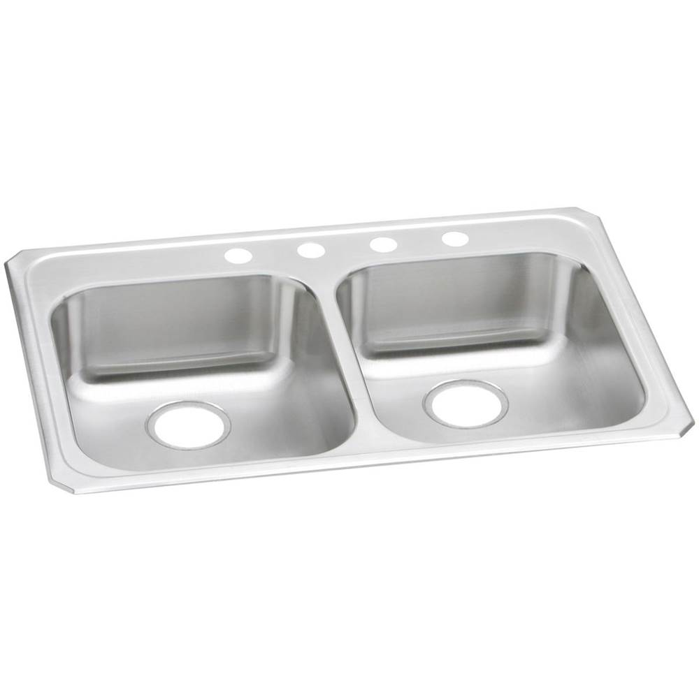 Elkay Drop In Double Bowl Sink Kitchen Sinks item GECR33212