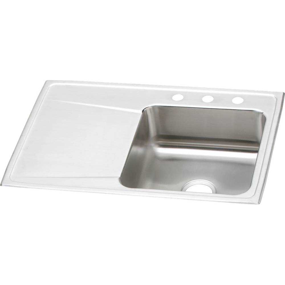 Fixtures, Etc.ElkayLustertone Classic Stainless Steel 33'' x 22'' x 7-5/8'', Single Bowl Drop-in Sink with Drainboard