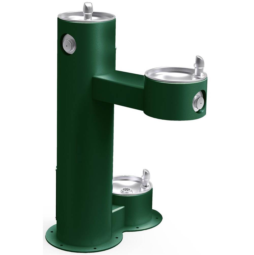 Fixtures, Etc.ElkayOutdoor Fountain Bi-Level Pedestal with Pet Station, Non-Filtered Non-Refrigerated Evergreen