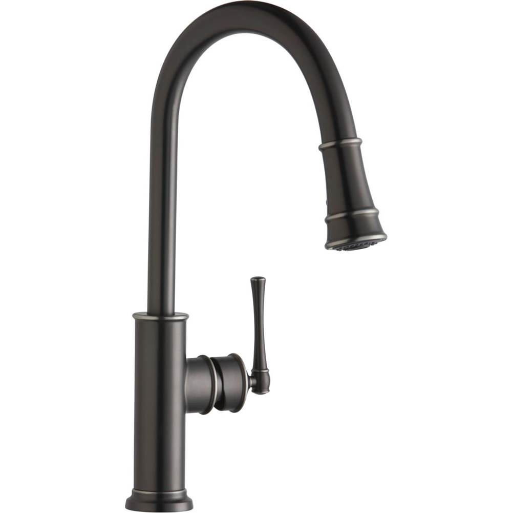 Fixtures, Etc.ElkayExplore Single Hole Kitchen Faucet with Pull-down Spray and Forward Only Lever Handle Antique Steel