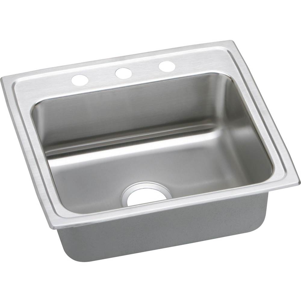 Fixtures, Etc.ElkayLustertone Classic Stainless Steel 22'' x 19-1/2'' x 7-5/8'', Single Bowl Drop-in Sink with Quick-clip