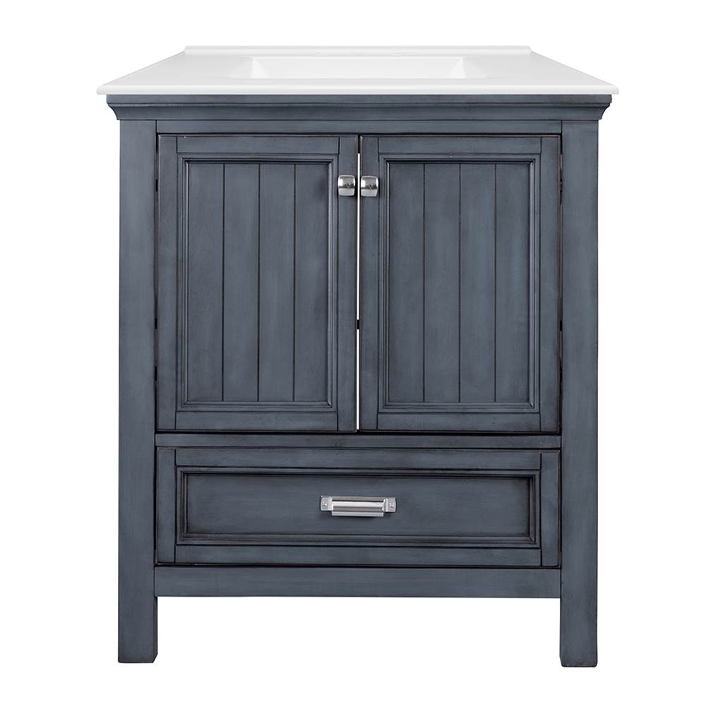 Fixtures, Etc.CRAFT + MAINBrantley 31'' Harbor Blue Vanity with White Fine Fire Clay Top