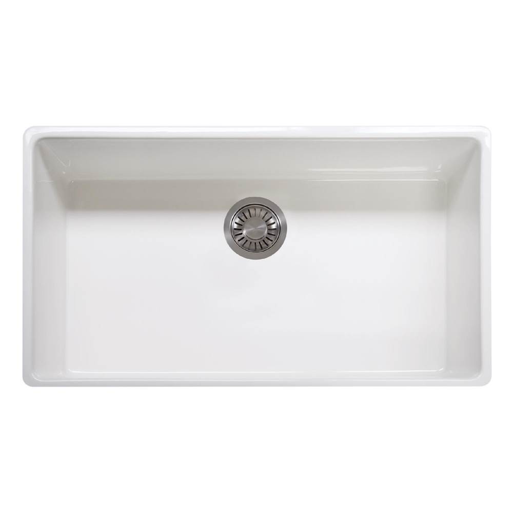 Fixtures, Etc.FrankeFarm House 36-in. x 20-in. White Apron Front Single Bowl Fireclay Kitchen Sink - FHK710-36WH