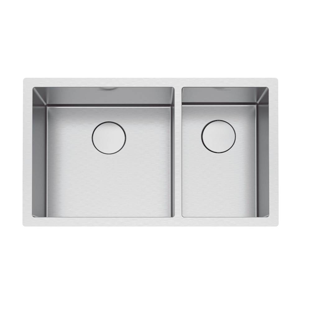 Fixtures, Etc.FrankeProfessional 2.0 32.5-in. x 19.5-in. 16 Gauge Stainless Steel Undermount Double Bowl Kitchen Sink - PS2X160-18-11