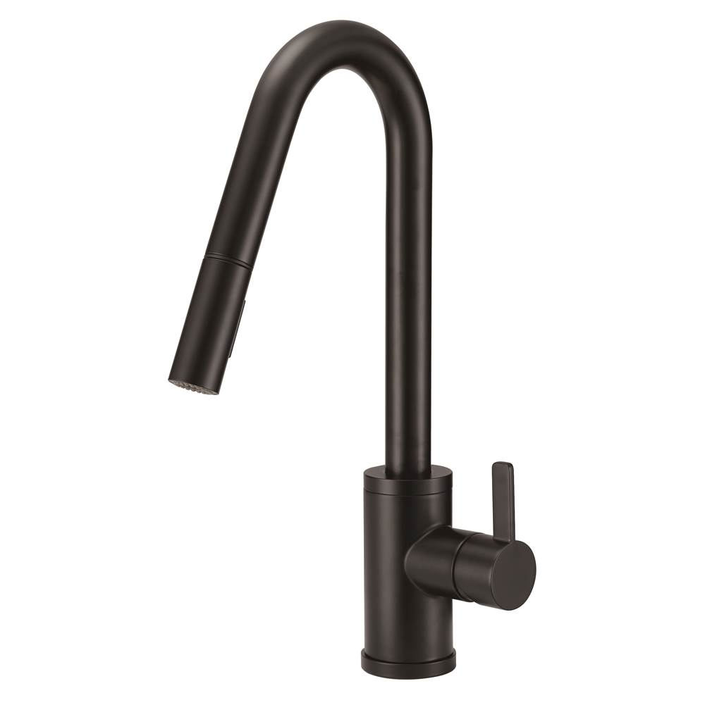 Fixtures, Etc.Gerber PlumbingAmalfi 1H Pull-Down Kitchen Faucet w/SnapBack Retraction 1.75gpm Satin Black