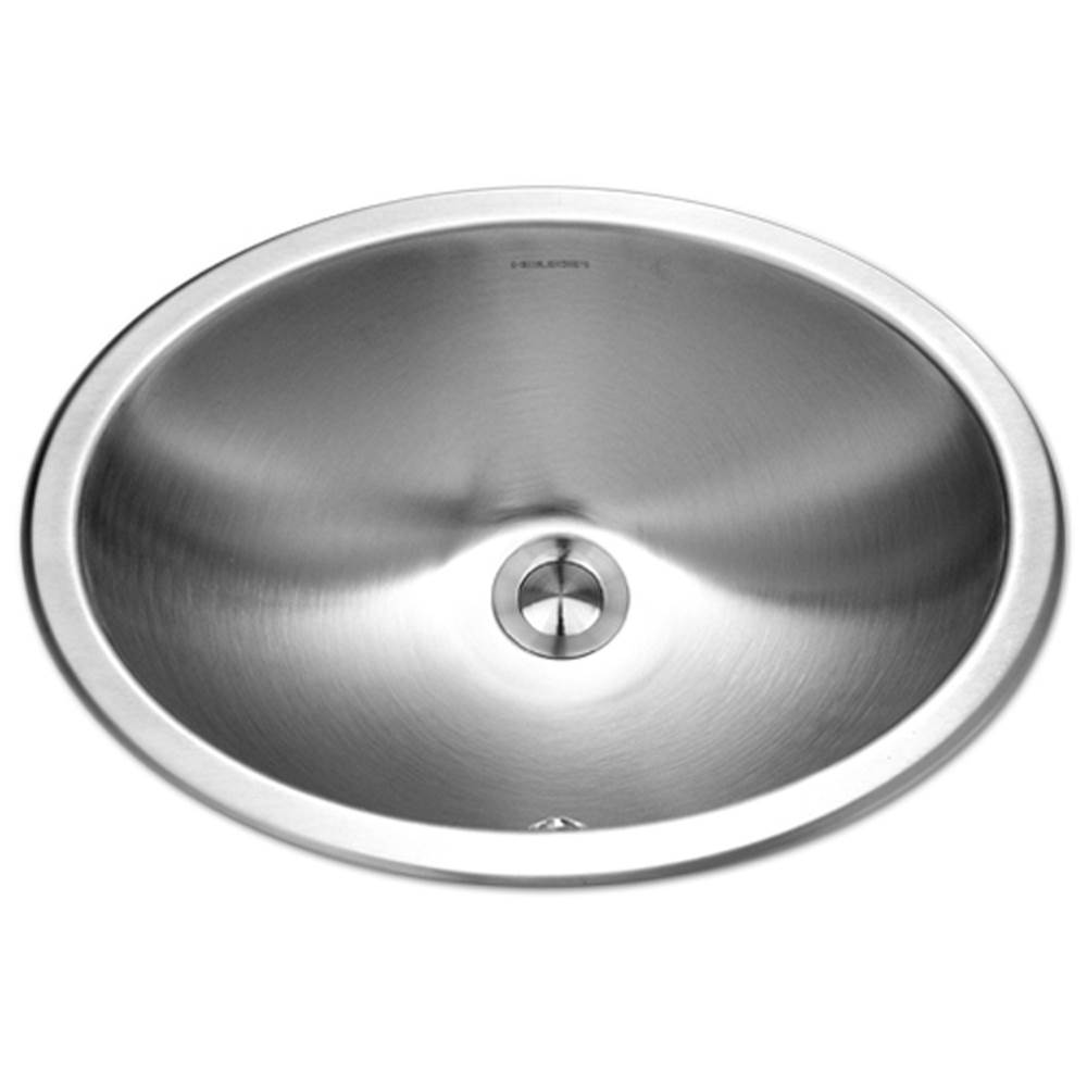 Fixtures, Etc.HamatTopmount Stainless Steel Oval Bowl Lavatory Sink with Overflow
