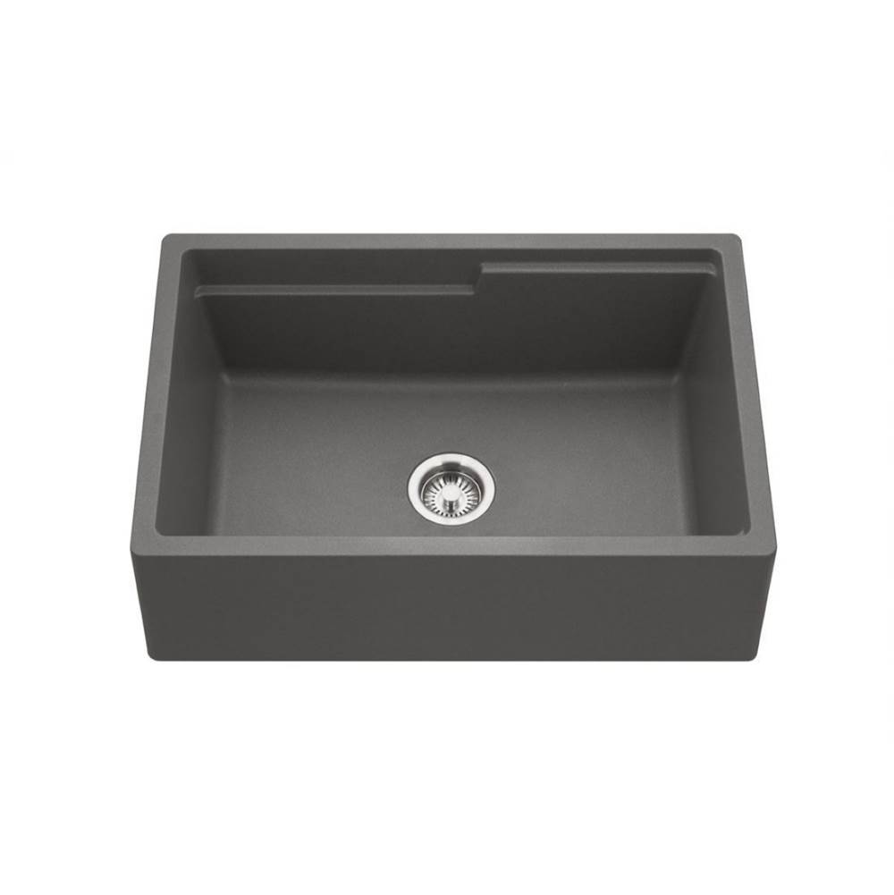 Fixtures, Etc.HamatGranite Apron-Front Workstation Kitchen Sink, Slate