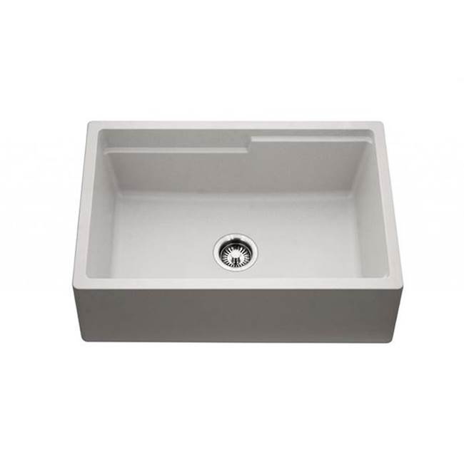 Fixtures, Etc.HamatGranite Apron-Front Workstation Kitchen Sink, White