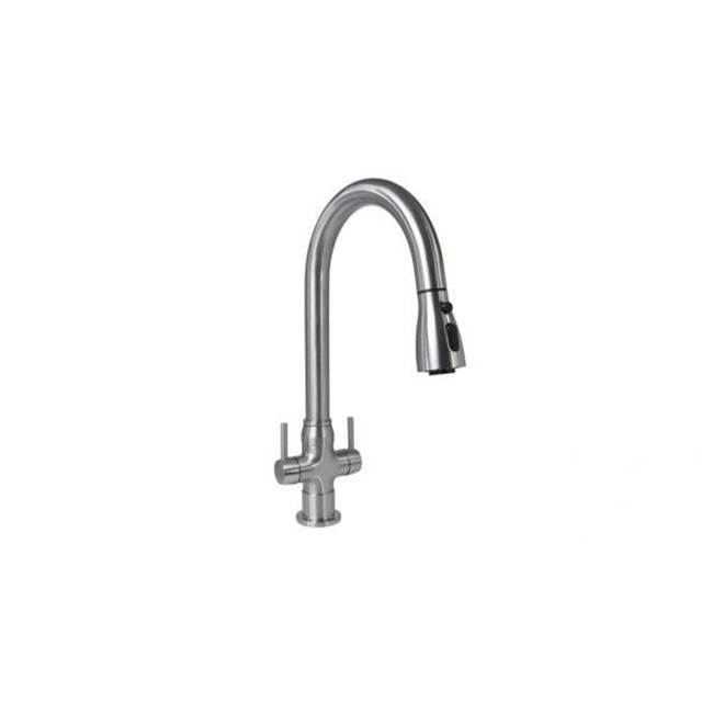Fixtures, Etc.HamatThree Function Pull Down Two Handle Faucet in Brushed Nickel