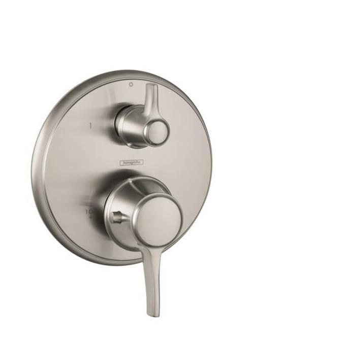 Fixtures, Etc.HansgroheEcostat Classic Thermostatic Trim with Volume Control and Diverter, Round in Brushed Nickel