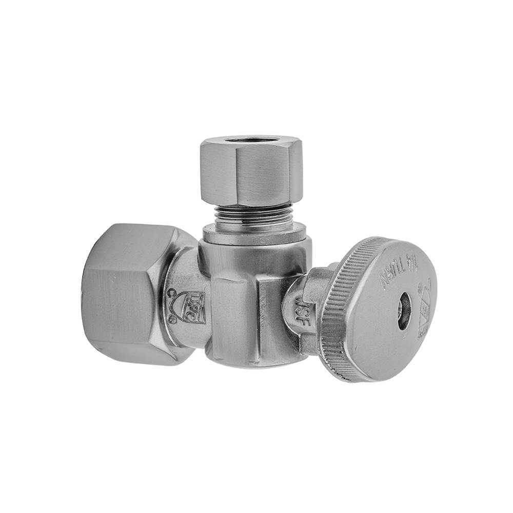 Fixtures, Etc.JacloQuarter Turn Angle Pattern 3/8'' IPS x 3/8'' O.D. Supply Valve with Oval Handle