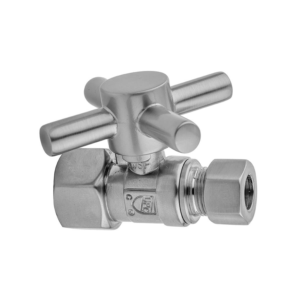 Fixtures, Etc.JacloQuarter Turn Straight Pattern 1/2'' IPS x 3/8'' O.D. Supply Valve with Contempo Cross Handle