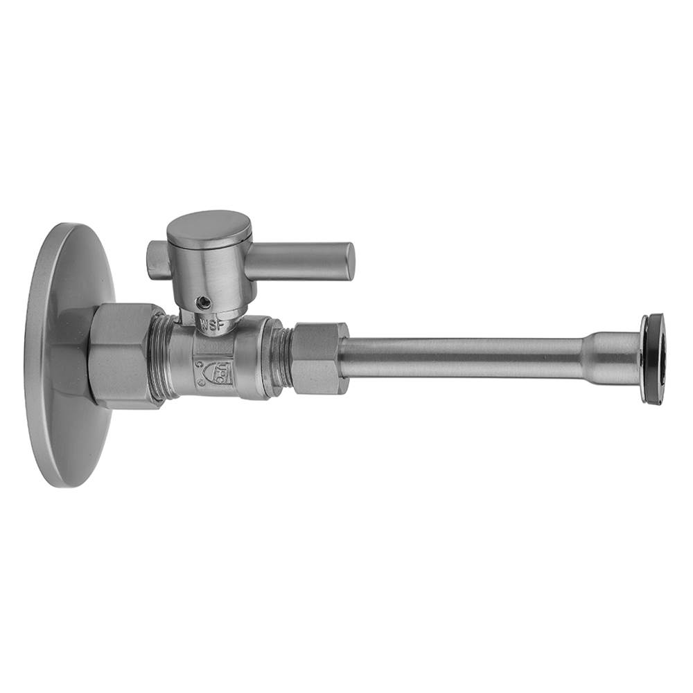 Fixtures, Etc.JacloQuarter Turn Straight Pattern 5/8'' O.D. Compression (Fits 1/2'' Copper) x 3/8'' O.D. Toilet Supply Kit with Contempo Lever Handle, 20'' Supply Tube, Escutcheon