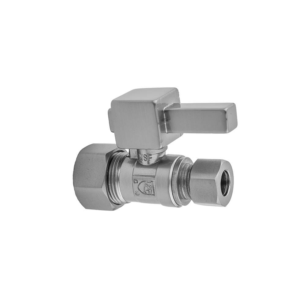 Fixtures, Etc.JacloQuarter Turn Straight Pattern 5/8'' O.D. Compression (Fits 1/2'' Copper) x 3/8'' O.D. Supply Valve with Square Lever Handle