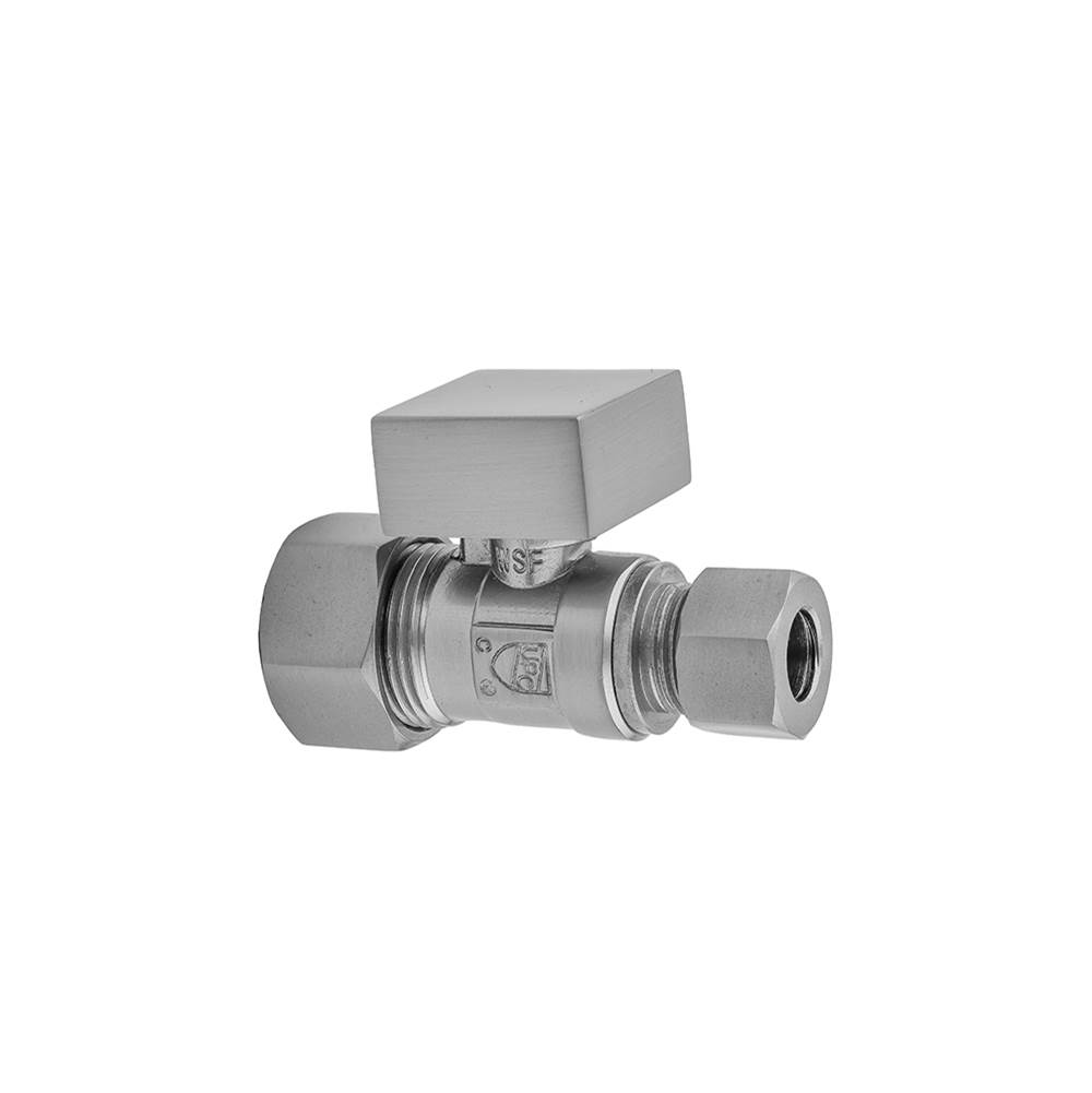 Fixtures, Etc.JacloQuarter Turn Straight Pattern 5/8'' O.D. Compression (Fits 1/2'' Copper) x 3/8'' O.D. Supply Valve with Square Handle