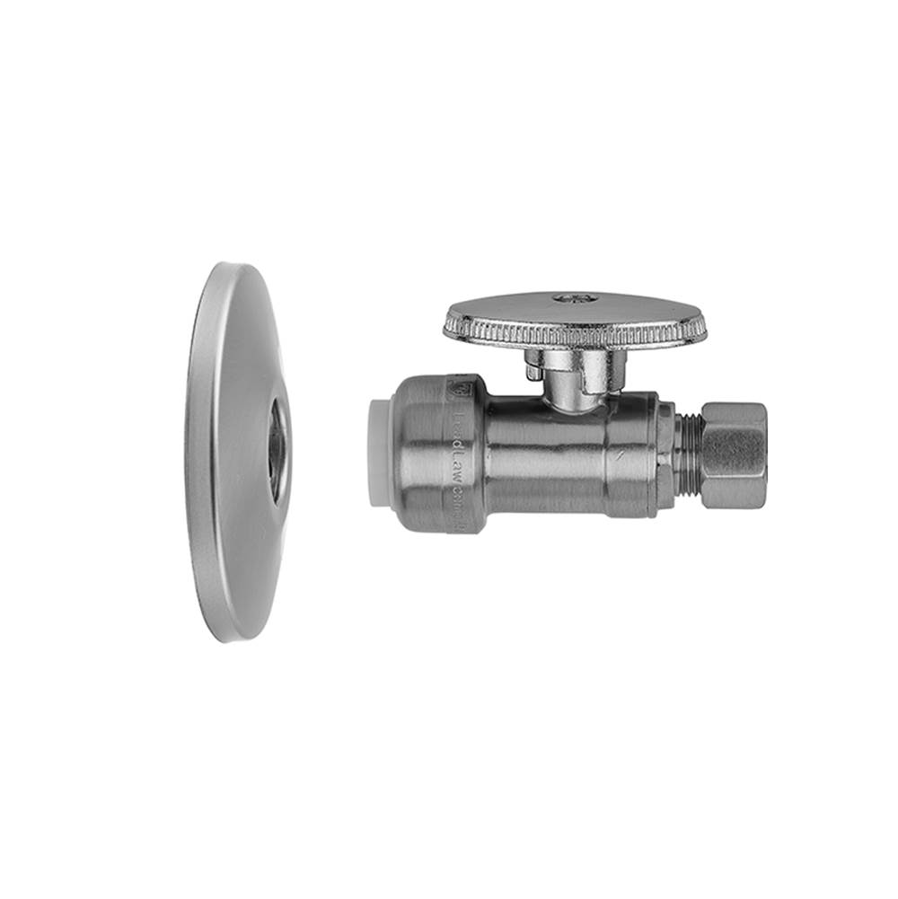 Fixtures, Etc.JacloQuarter Turn Straight Pattern 1/2'' Push Fit x 3/8'' O.D. Supply Valve with Escutcheon