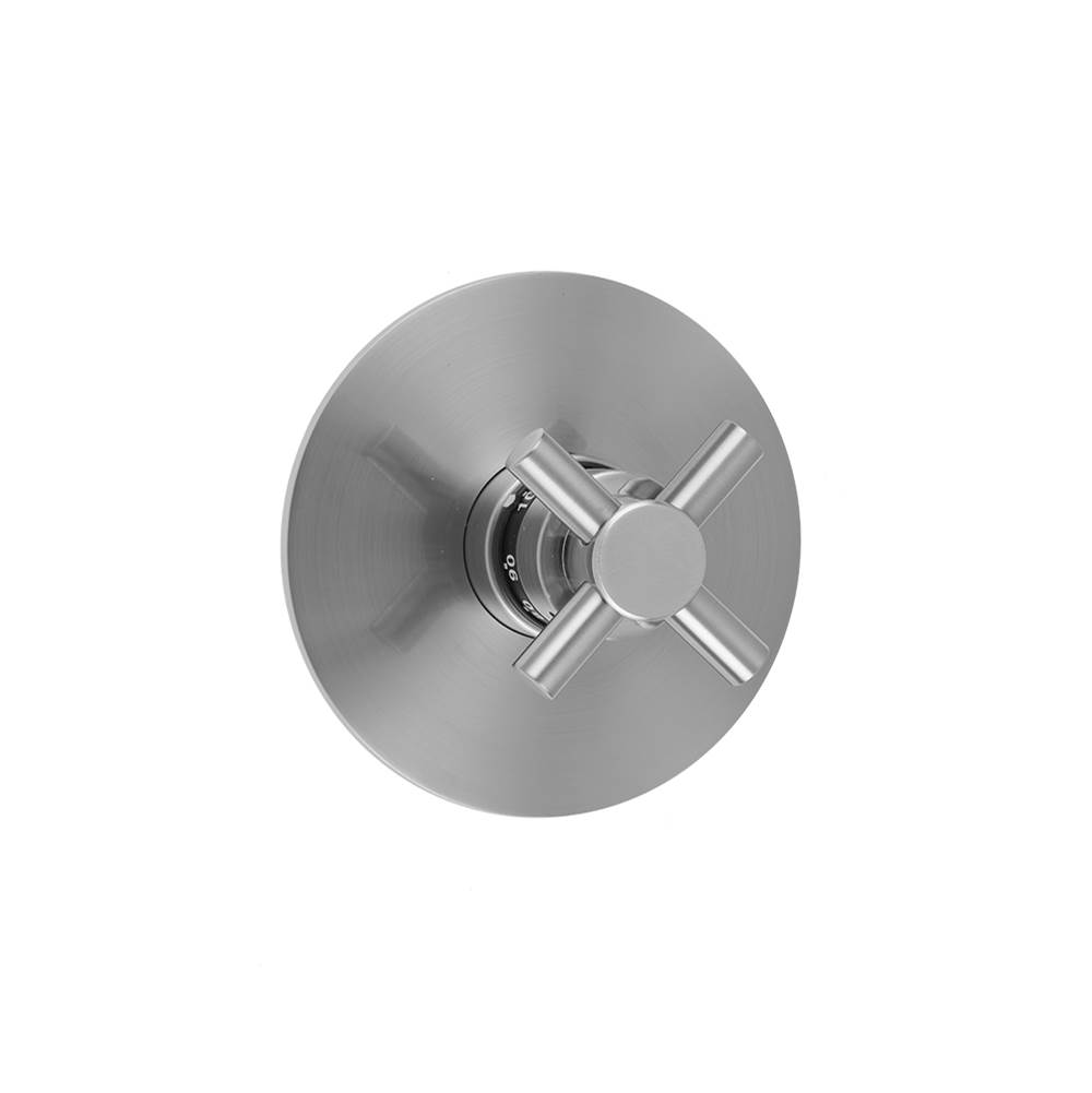 Fixtures, Etc.JacloRound Plate With Contempo Cross Trim For Thermostatic Valves (J-TH34 & J-TH12)