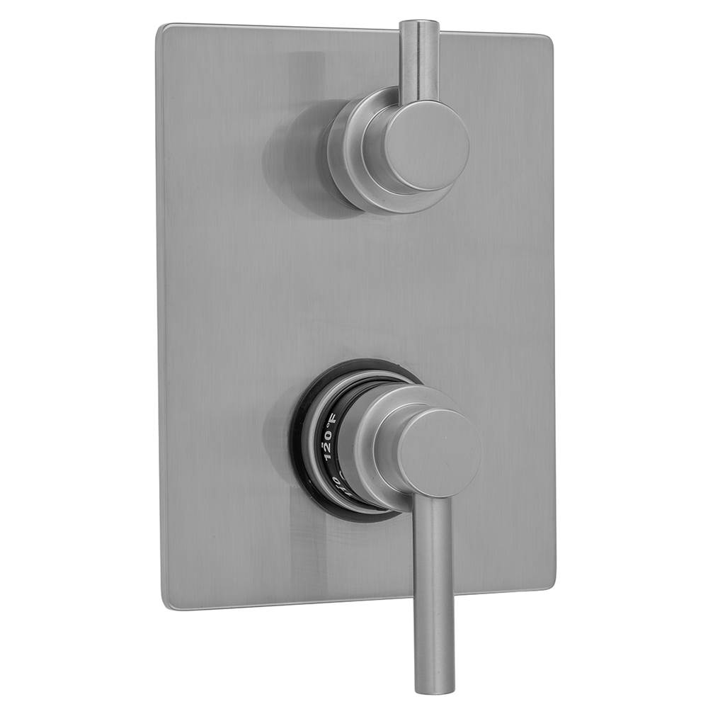 Fixtures, Etc.JacloRectangle Plate with Contempo Low Lever Thermostatic Valve with Contempo Short Peg Built-in 2-Way Or 3-Way Diverter/Volume Controls (J-TH34-686 / J-TH34-687 / J-TH34-688 / J-TH34-689)