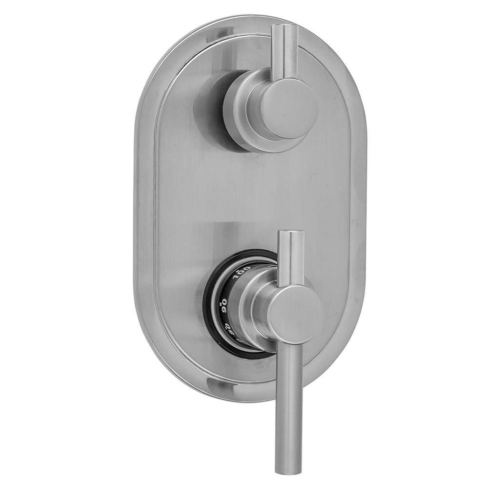 Fixtures, Etc.JacloOval Plate with Contempo Peg Lever Thermostatic Valve with Short Peg Lever Built-in 2-Way Or 3-Way Diverter/Volume Controls (J-TH34-686 / J-TH34-687 / J-TH34-688 / J-TH34-689)