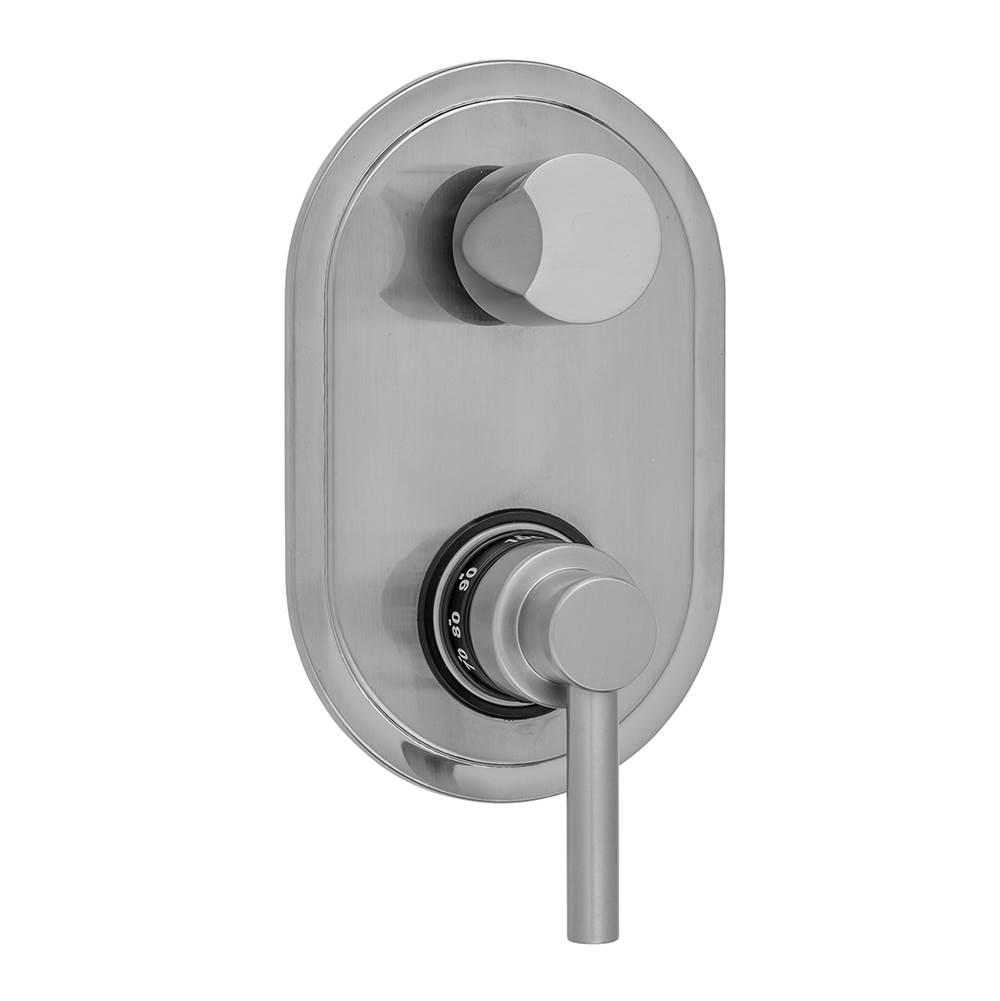 Fixtures, Etc.JacloOval Plate with Low Lever Thermostatic Valve with Thumb Built-in 2-Way Or 3-Way Diverter/Volume Controls (J-TH34-686 / J-TH34-687 / J-TH34-688 / J-TH34-689)
