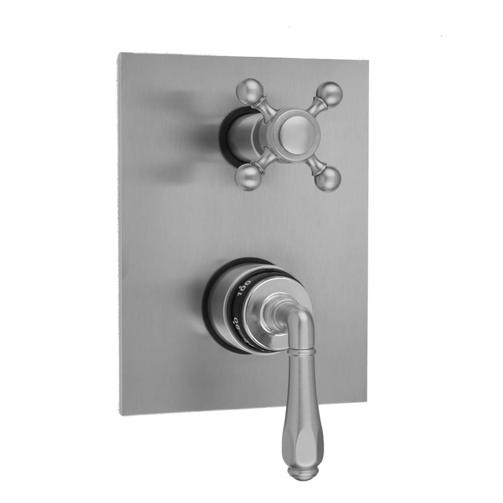 Fixtures, Etc.JacloRectangle Plate with Smooth Lever Thermostatic Valve with Ball Cross Built-in 2-Way Or 3-Way Diverter/Volume Controls (J-TH34-686 / J-TH34-687 / J-TH34-688 / J-TH34-689)