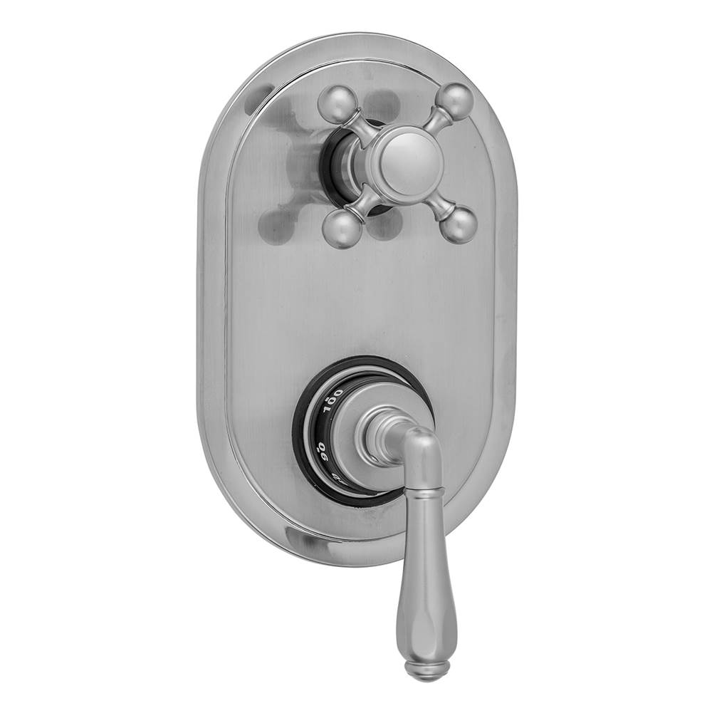 Fixtures, Etc.JacloOval Plate with Smooth Lever Thermostatic Valve with Ball Cross Built-in 2-Way Or 3-Way Diverter/Volume Controls (J-TH34-686 / J-TH34-687 / J-TH34-688 / J-TH34-689)