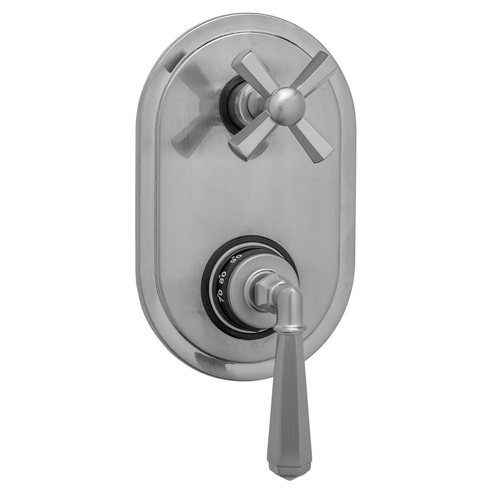 Fixtures, Etc.JacloOval Plate with Hex Lever Thermostatic Valve with Hex Cross Built-in 2-Way Or 3-Way Diverter/Volume Controls (J-TH34-686 / J-TH34-687 / J-TH34-688 / J-TH34-689)