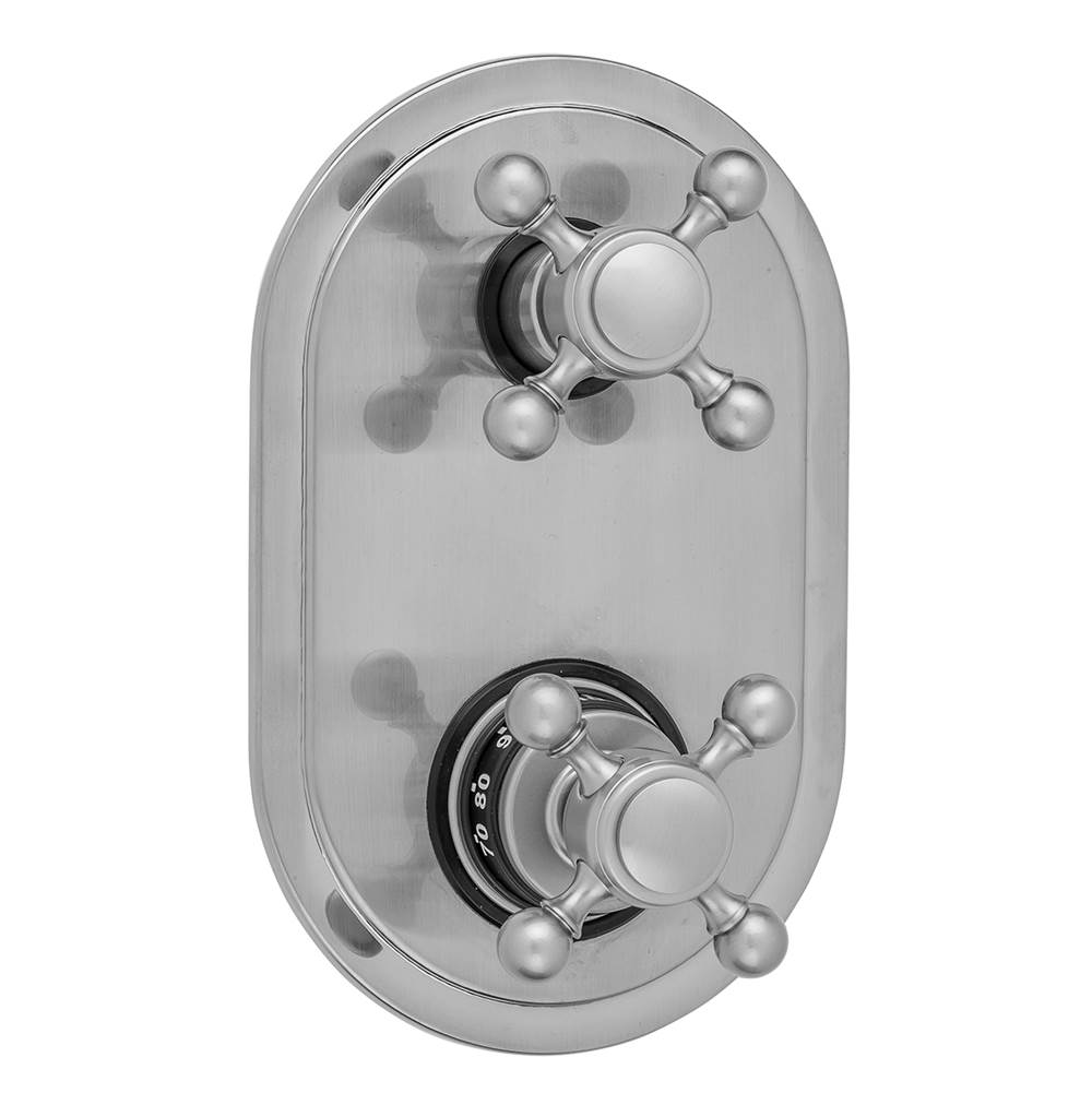 Fixtures, Etc.JacloOval Plate with Ball Cross Thermostatic Valve with Ball Cross Built-in 2-Way Or 3-Way Diverter/Volume Controls (J-TH34-686 / J-TH34-687 / J-TH34-688 / J-TH34-689)