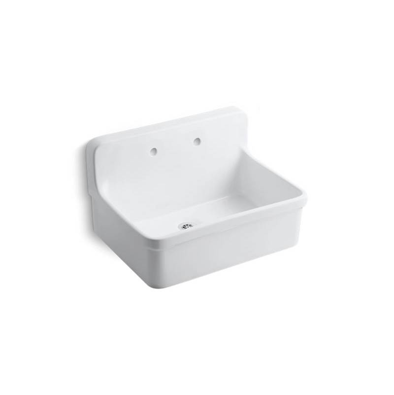 Fixtures, Etc.KohlerGilford™ 30'' x 22'' bracket-mounted scrub-up/plaster sink with 8'' widespread faucet holes