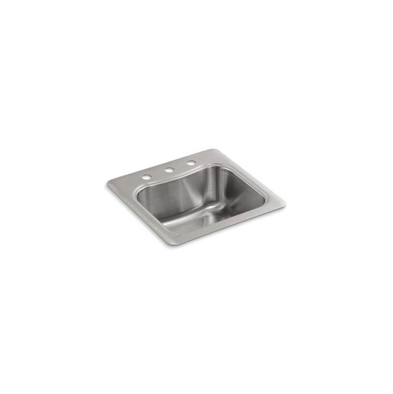 Fixtures, Etc.KohlerStaccato™ 20'' x 20'' x 8-5/16''top-mount single-bowl bar sink with 3 faucet holes